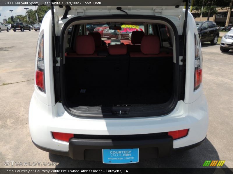 Clear White / Red/Black Sport Cloth 2011 Kia Soul Sport