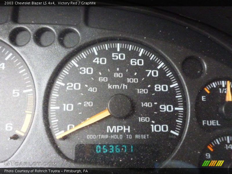 Victory Red / Graphite 2003 Chevrolet Blazer LS 4x4