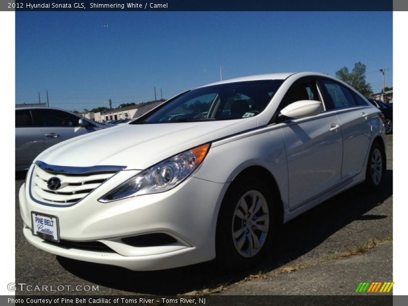 Shimmering White / Camel 2012 Hyundai Sonata GLS