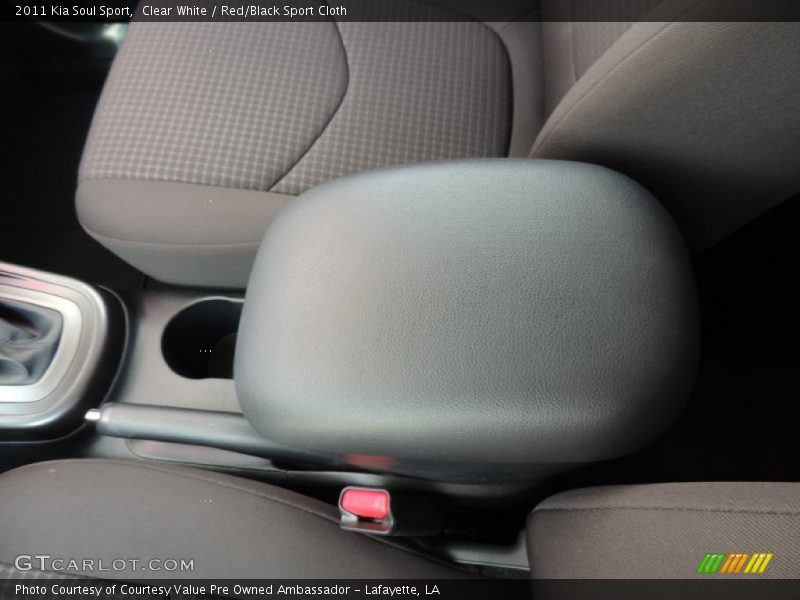 Clear White / Red/Black Sport Cloth 2011 Kia Soul Sport