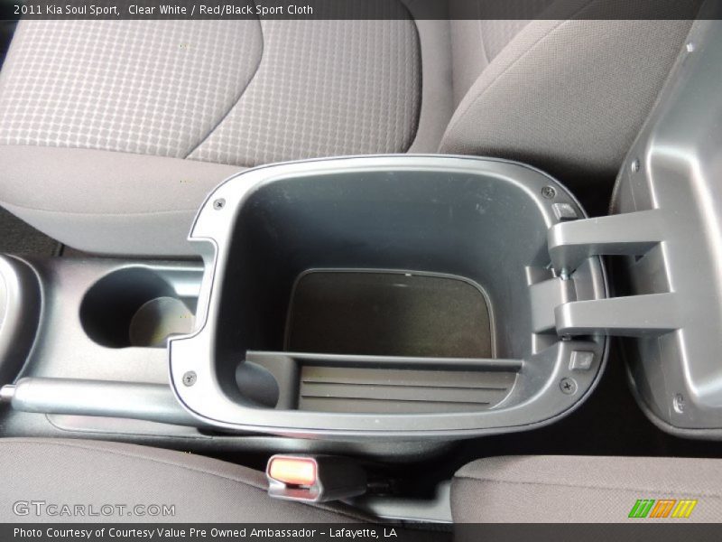 Clear White / Red/Black Sport Cloth 2011 Kia Soul Sport