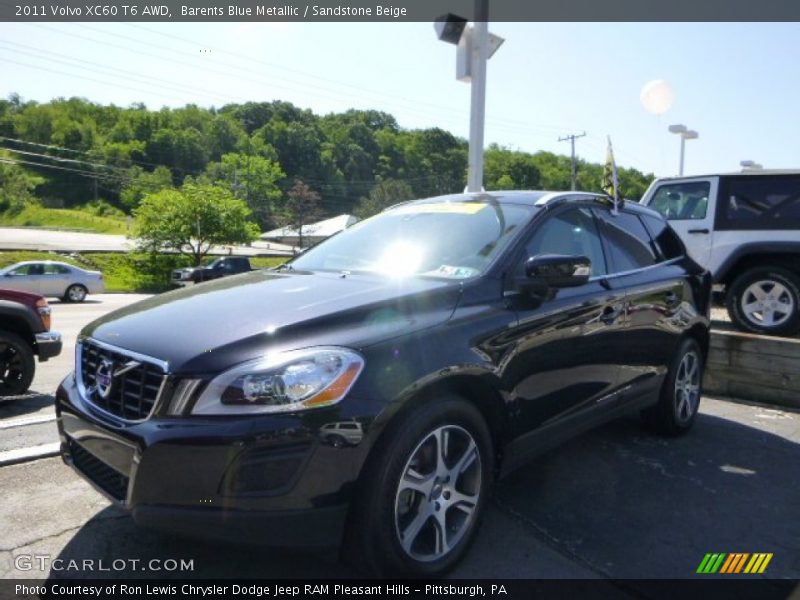 Barents Blue Metallic / Sandstone Beige 2011 Volvo XC60 T6 AWD