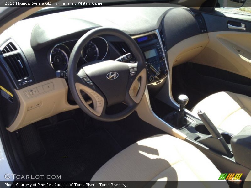 Shimmering White / Camel 2012 Hyundai Sonata GLS