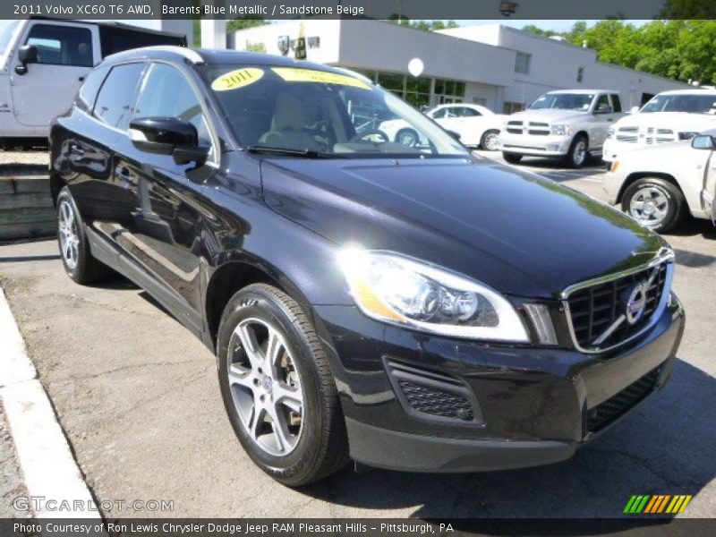 Barents Blue Metallic / Sandstone Beige 2011 Volvo XC60 T6 AWD