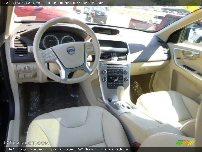 Barents Blue Metallic / Sandstone Beige 2011 Volvo XC60 T6 AWD