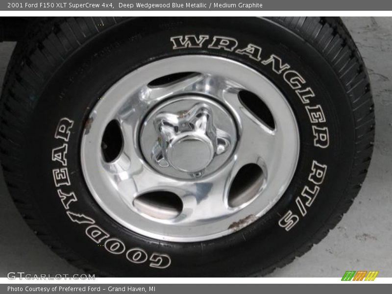 Deep Wedgewood Blue Metallic / Medium Graphite 2001 Ford F150 XLT SuperCrew 4x4