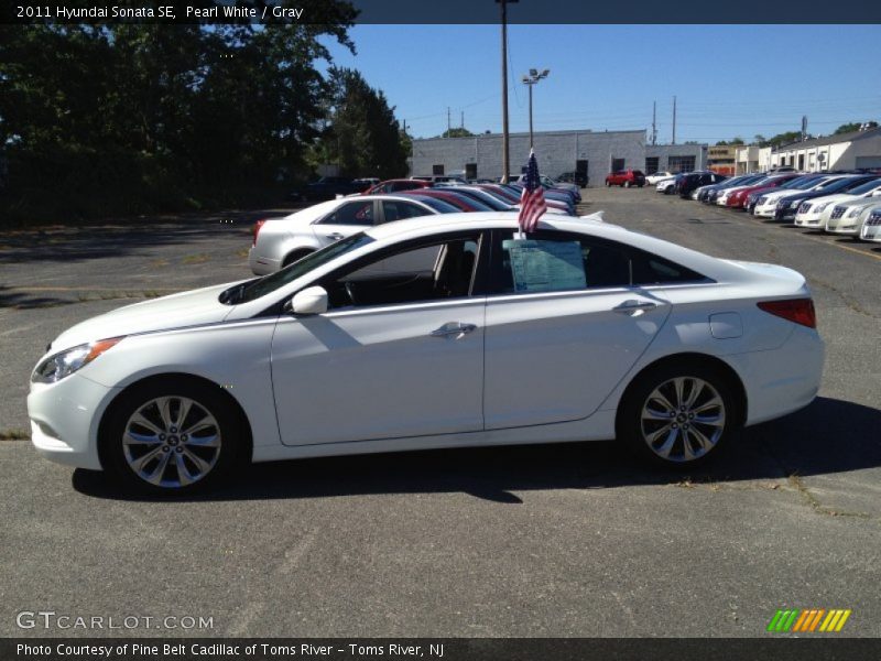 Pearl White / Gray 2011 Hyundai Sonata SE