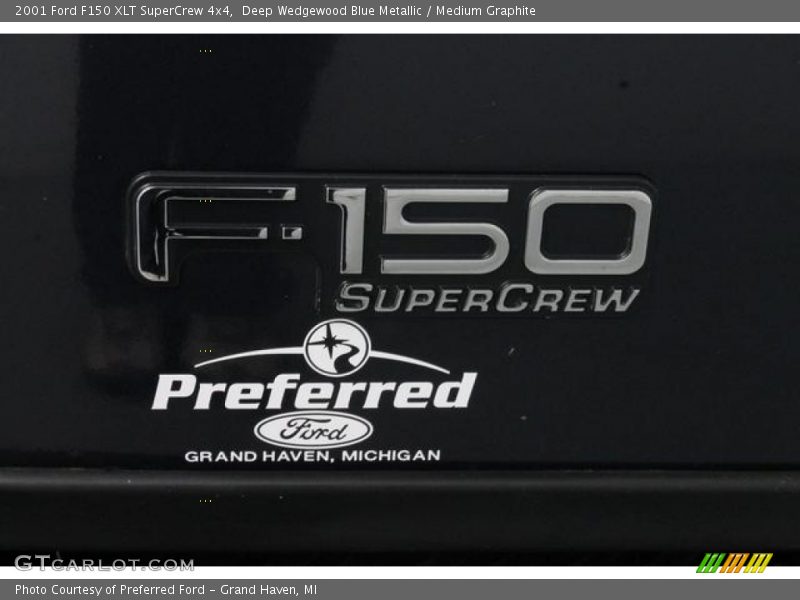 Deep Wedgewood Blue Metallic / Medium Graphite 2001 Ford F150 XLT SuperCrew 4x4