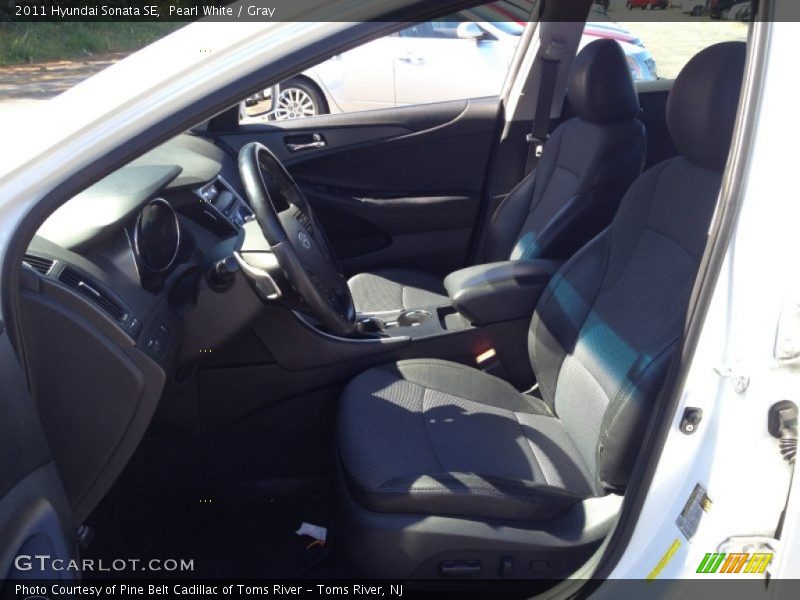 Pearl White / Gray 2011 Hyundai Sonata SE