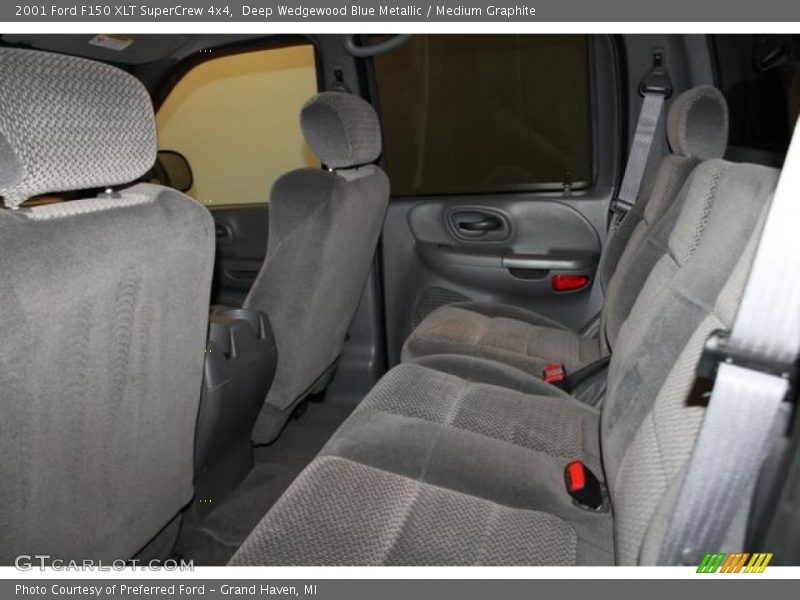 Deep Wedgewood Blue Metallic / Medium Graphite 2001 Ford F150 XLT SuperCrew 4x4