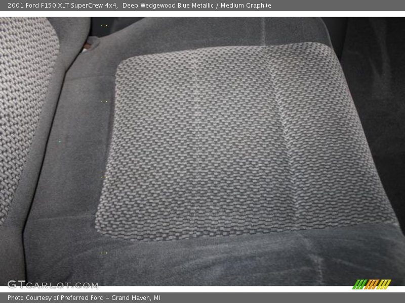 Deep Wedgewood Blue Metallic / Medium Graphite 2001 Ford F150 XLT SuperCrew 4x4
