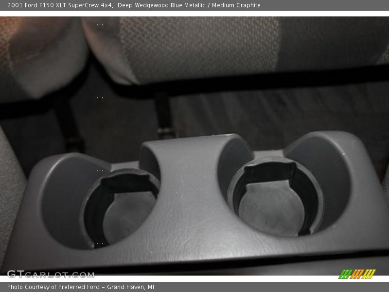 Deep Wedgewood Blue Metallic / Medium Graphite 2001 Ford F150 XLT SuperCrew 4x4