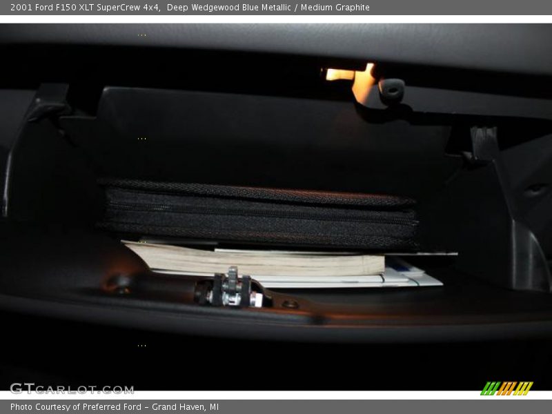 Deep Wedgewood Blue Metallic / Medium Graphite 2001 Ford F150 XLT SuperCrew 4x4