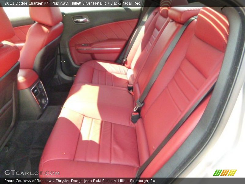 Billett Silver Metallic / Black/Radar Red 2011 Dodge Charger R/T Plus AWD