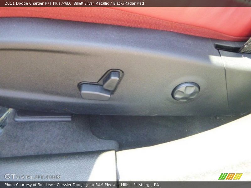 Billett Silver Metallic / Black/Radar Red 2011 Dodge Charger R/T Plus AWD