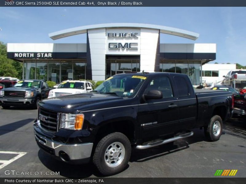 Onyx Black / Ebony Black 2007 GMC Sierra 2500HD SLE Extended Cab 4x4