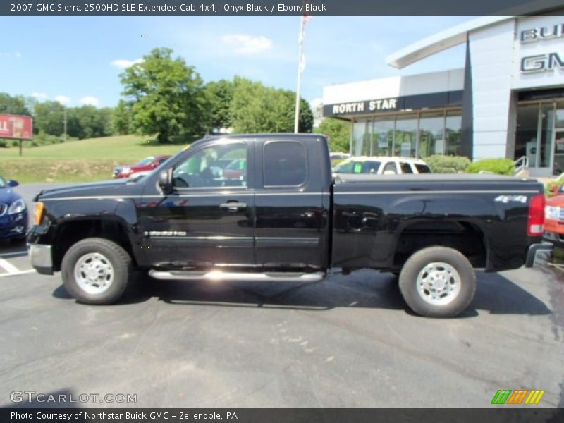Onyx Black / Ebony Black 2007 GMC Sierra 2500HD SLE Extended Cab 4x4