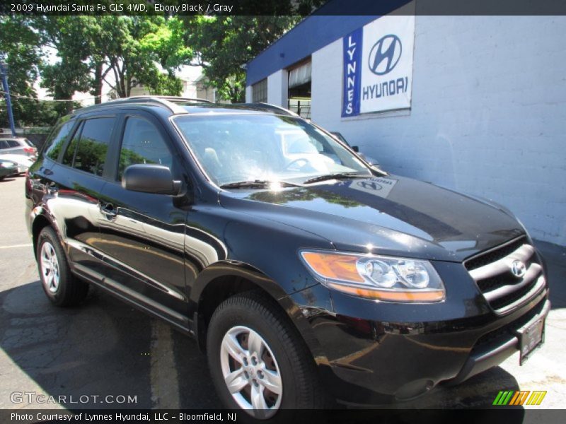 Ebony Black / Gray 2009 Hyundai Santa Fe GLS 4WD