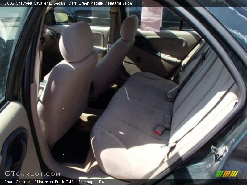 Dark Green Metallic / Neutral Beige 2003 Chevrolet Cavalier LS Sedan