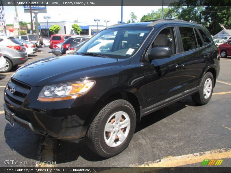 Ebony Black / Gray 2009 Hyundai Santa Fe GLS 4WD