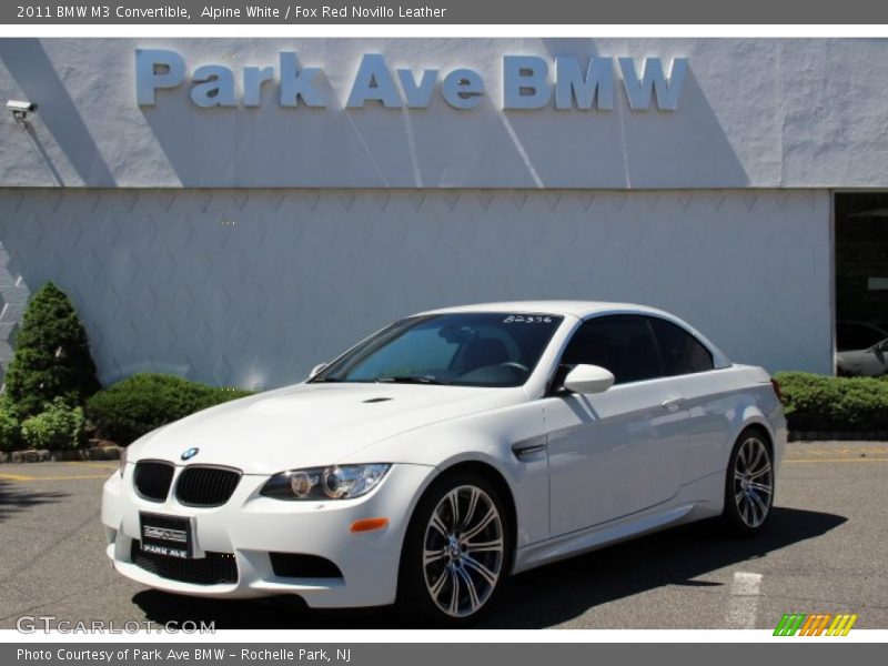 Alpine White / Fox Red Novillo Leather 2011 BMW M3 Convertible