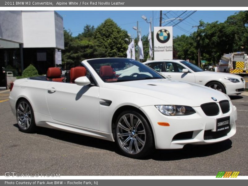 Alpine White / Fox Red Novillo Leather 2011 BMW M3 Convertible