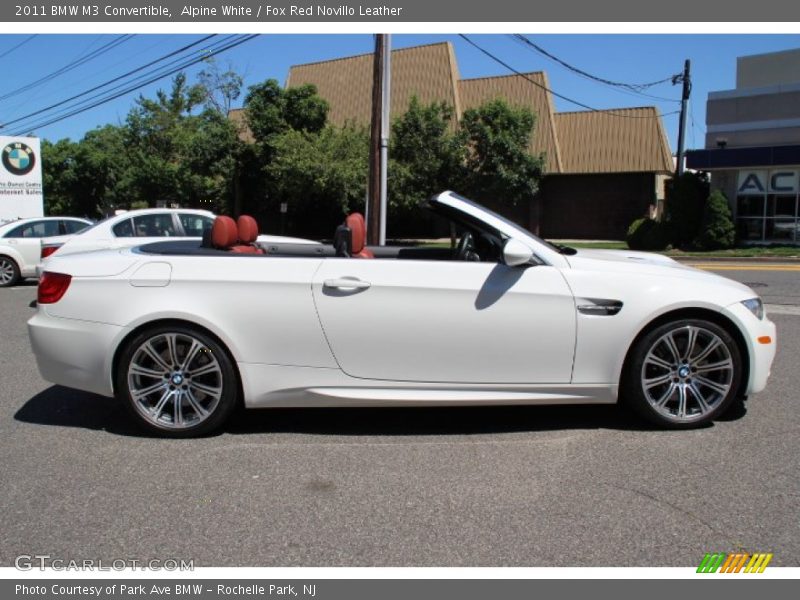 Alpine White / Fox Red Novillo Leather 2011 BMW M3 Convertible