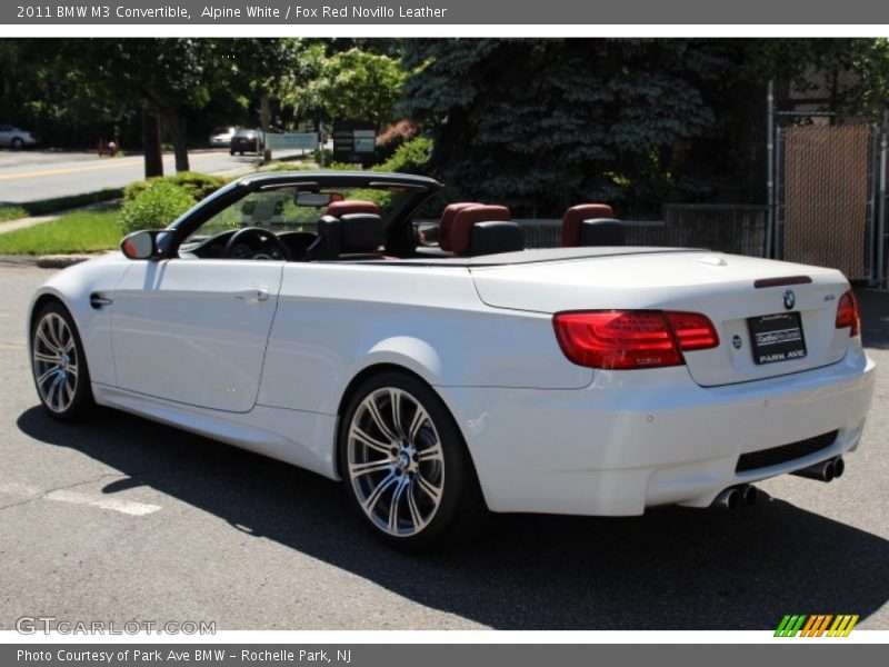 Alpine White / Fox Red Novillo Leather 2011 BMW M3 Convertible