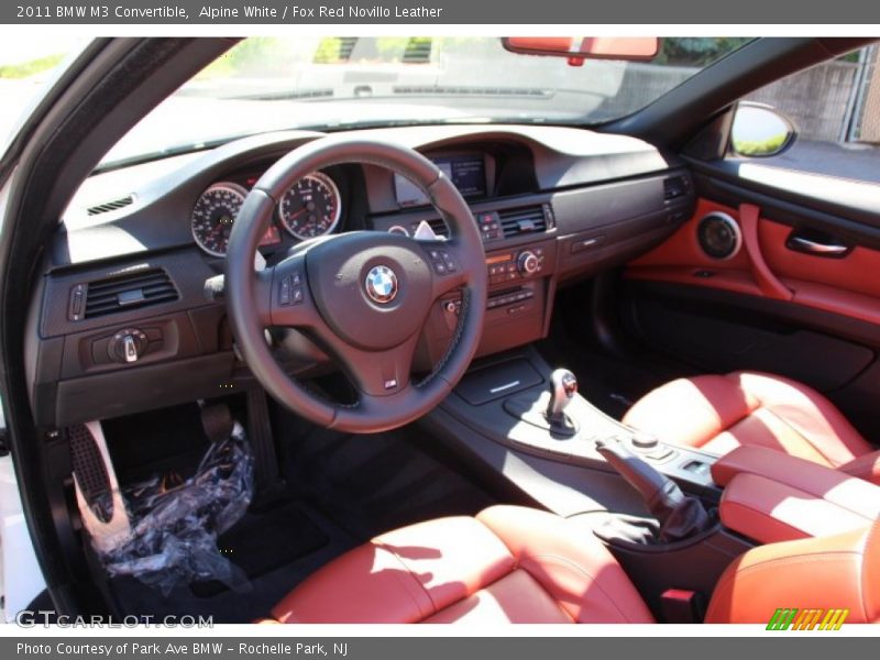Alpine White / Fox Red Novillo Leather 2011 BMW M3 Convertible