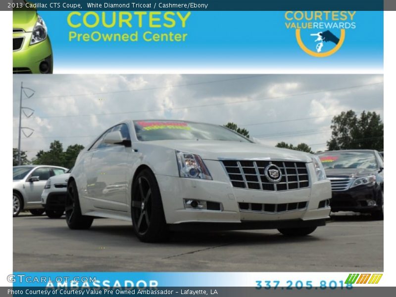 White Diamond Tricoat / Cashmere/Ebony 2013 Cadillac CTS Coupe