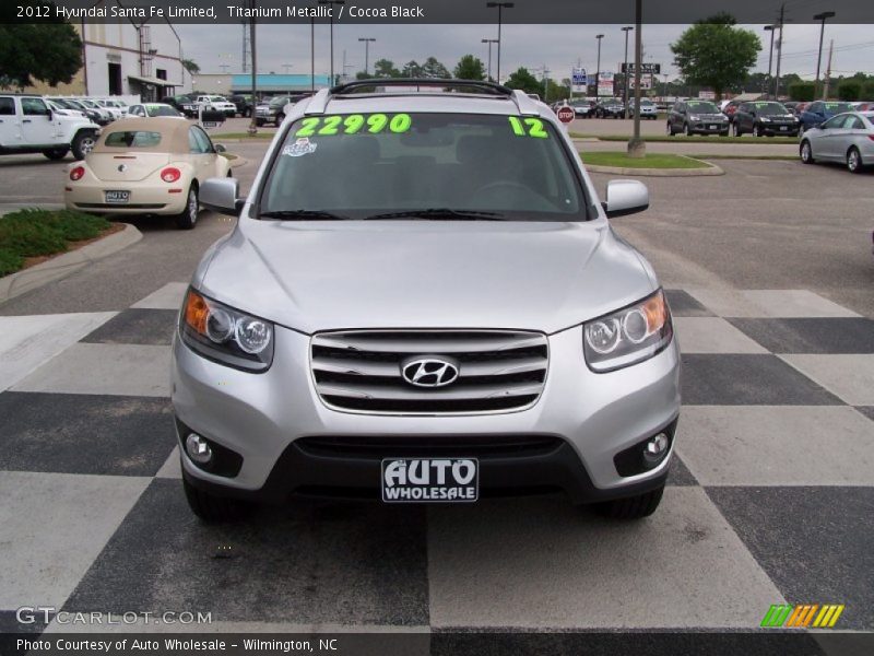 Titanium Metallic / Cocoa Black 2012 Hyundai Santa Fe Limited