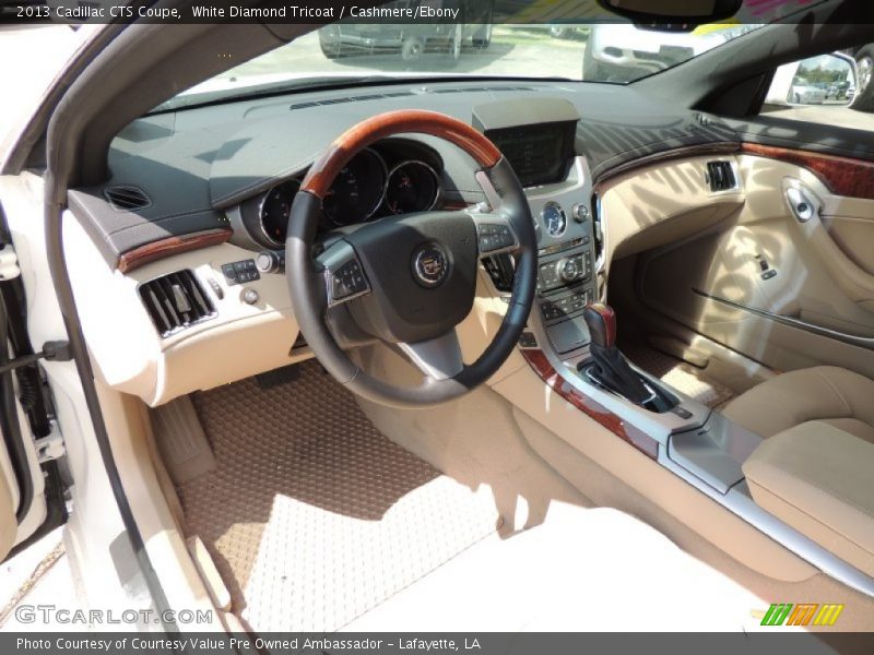 White Diamond Tricoat / Cashmere/Ebony 2013 Cadillac CTS Coupe