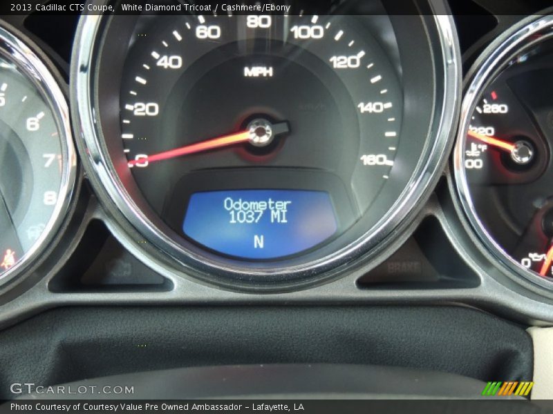 White Diamond Tricoat / Cashmere/Ebony 2013 Cadillac CTS Coupe