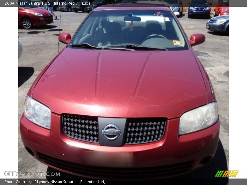 Inferno Red / Taupe 2004 Nissan Sentra 1.8 S