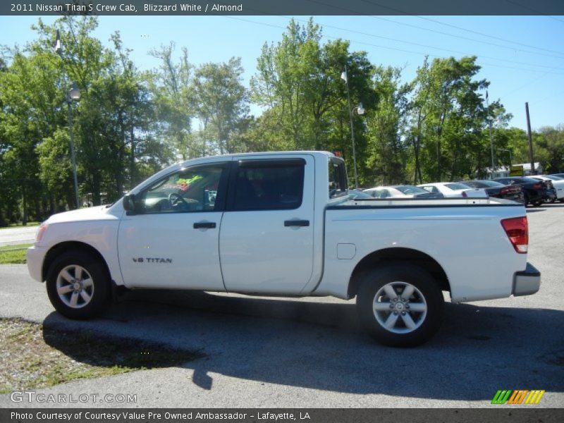 Blizzard White / Almond 2011 Nissan Titan S Crew Cab