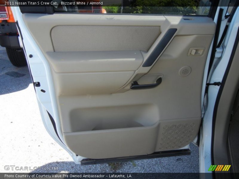 Blizzard White / Almond 2011 Nissan Titan S Crew Cab