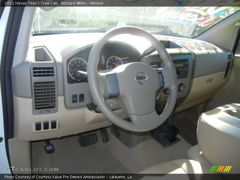 Blizzard White / Almond 2011 Nissan Titan S Crew Cab