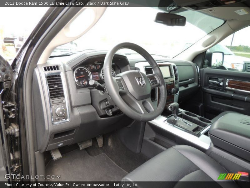 Black / Dark Slate Gray 2012 Dodge Ram 1500 Laramie Crew Cab