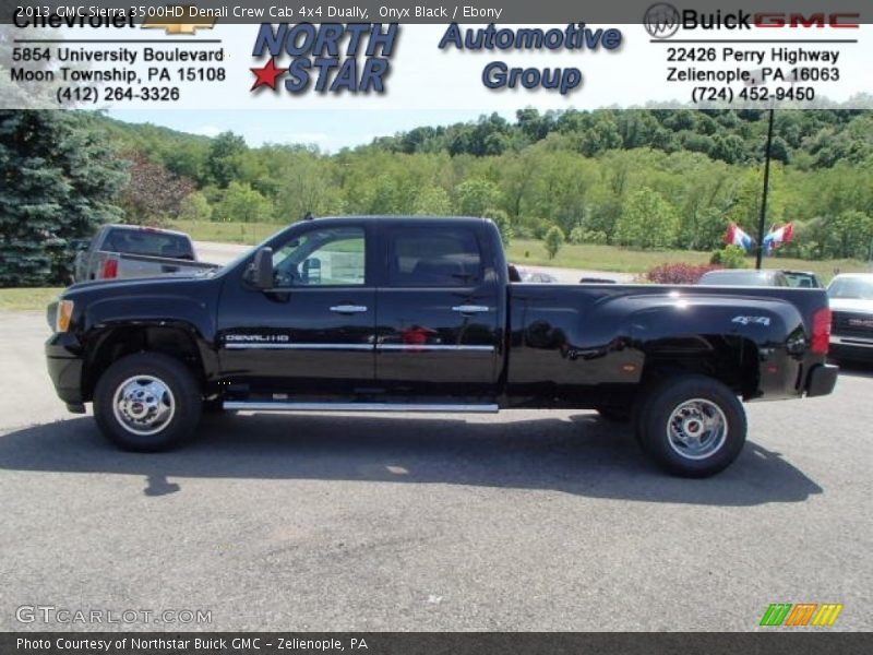 Onyx Black / Ebony 2013 GMC Sierra 3500HD Denali Crew Cab 4x4 Dually