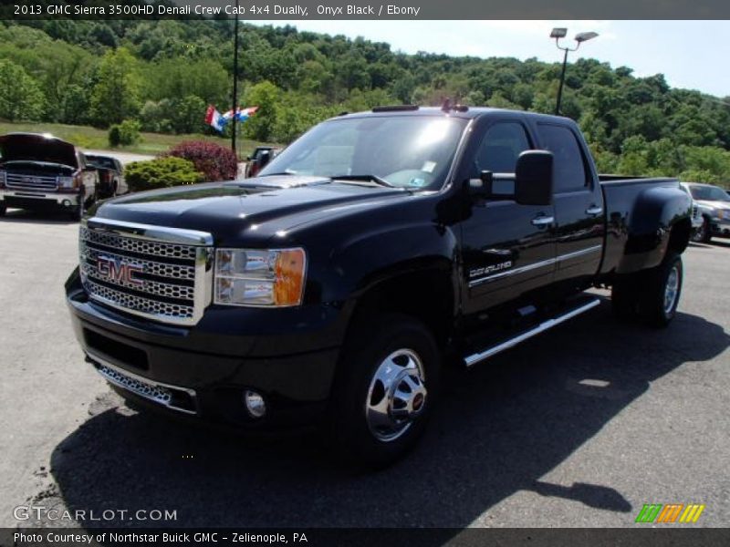 Onyx Black / Ebony 2013 GMC Sierra 3500HD Denali Crew Cab 4x4 Dually