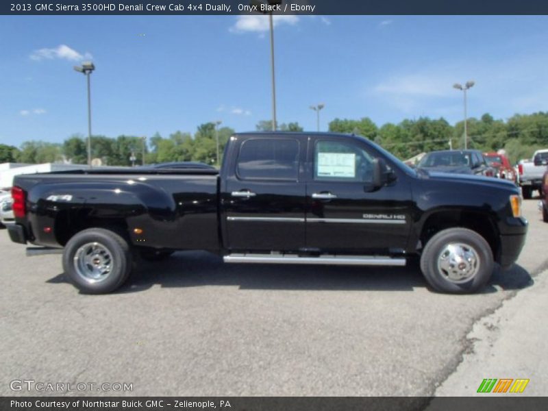 Onyx Black / Ebony 2013 GMC Sierra 3500HD Denali Crew Cab 4x4 Dually
