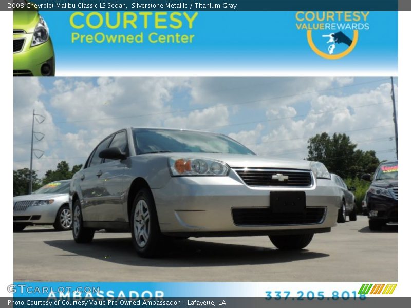 Silverstone Metallic / Titanium Gray 2008 Chevrolet Malibu Classic LS Sedan