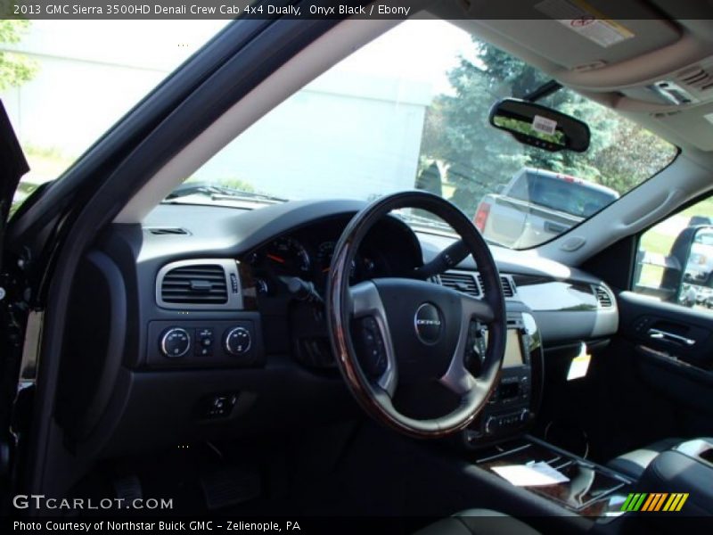 Onyx Black / Ebony 2013 GMC Sierra 3500HD Denali Crew Cab 4x4 Dually