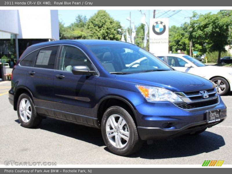 Royal Blue Pearl / Gray 2011 Honda CR-V EX 4WD