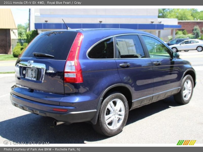 Royal Blue Pearl / Gray 2011 Honda CR-V EX 4WD