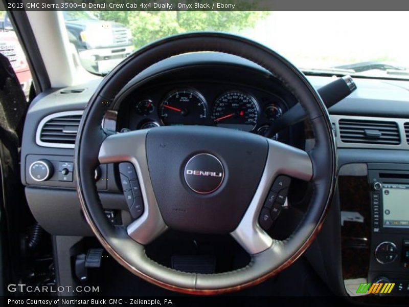 Onyx Black / Ebony 2013 GMC Sierra 3500HD Denali Crew Cab 4x4 Dually