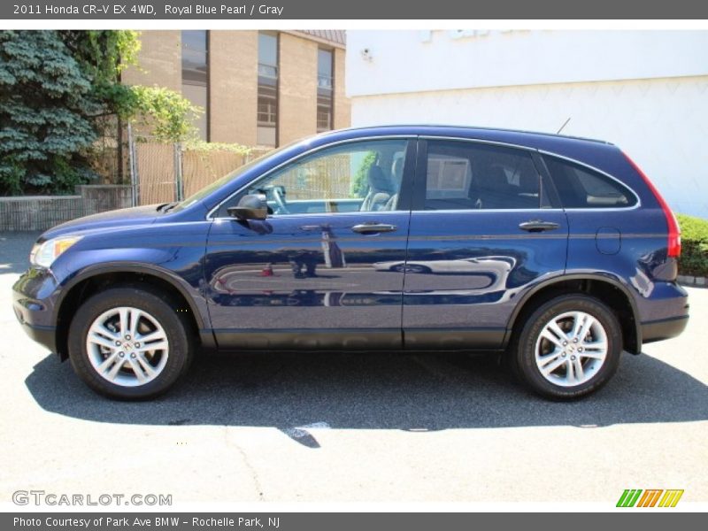 Royal Blue Pearl / Gray 2011 Honda CR-V EX 4WD