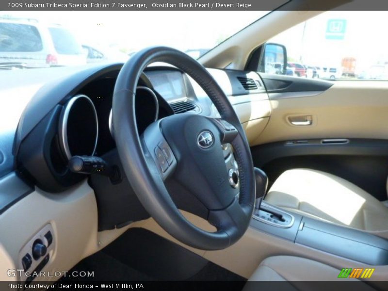 Obsidian Black Pearl / Desert Beige 2009 Subaru Tribeca Special Edition 7 Passenger