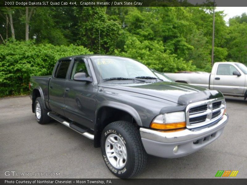 Graphite Metallic / Dark Slate Gray 2003 Dodge Dakota SLT Quad Cab 4x4