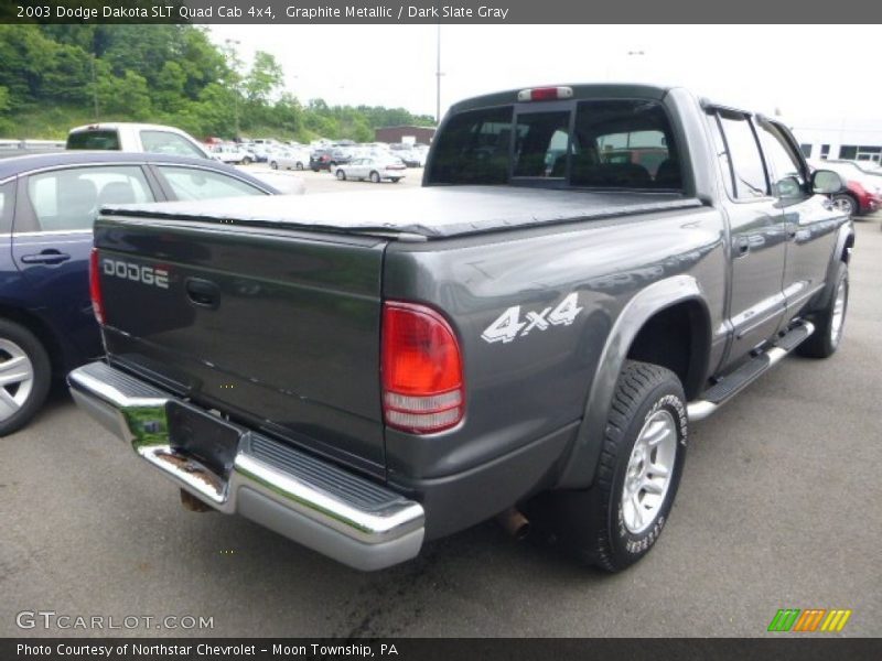 Graphite Metallic / Dark Slate Gray 2003 Dodge Dakota SLT Quad Cab 4x4